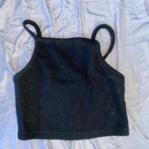 Simple black crop top